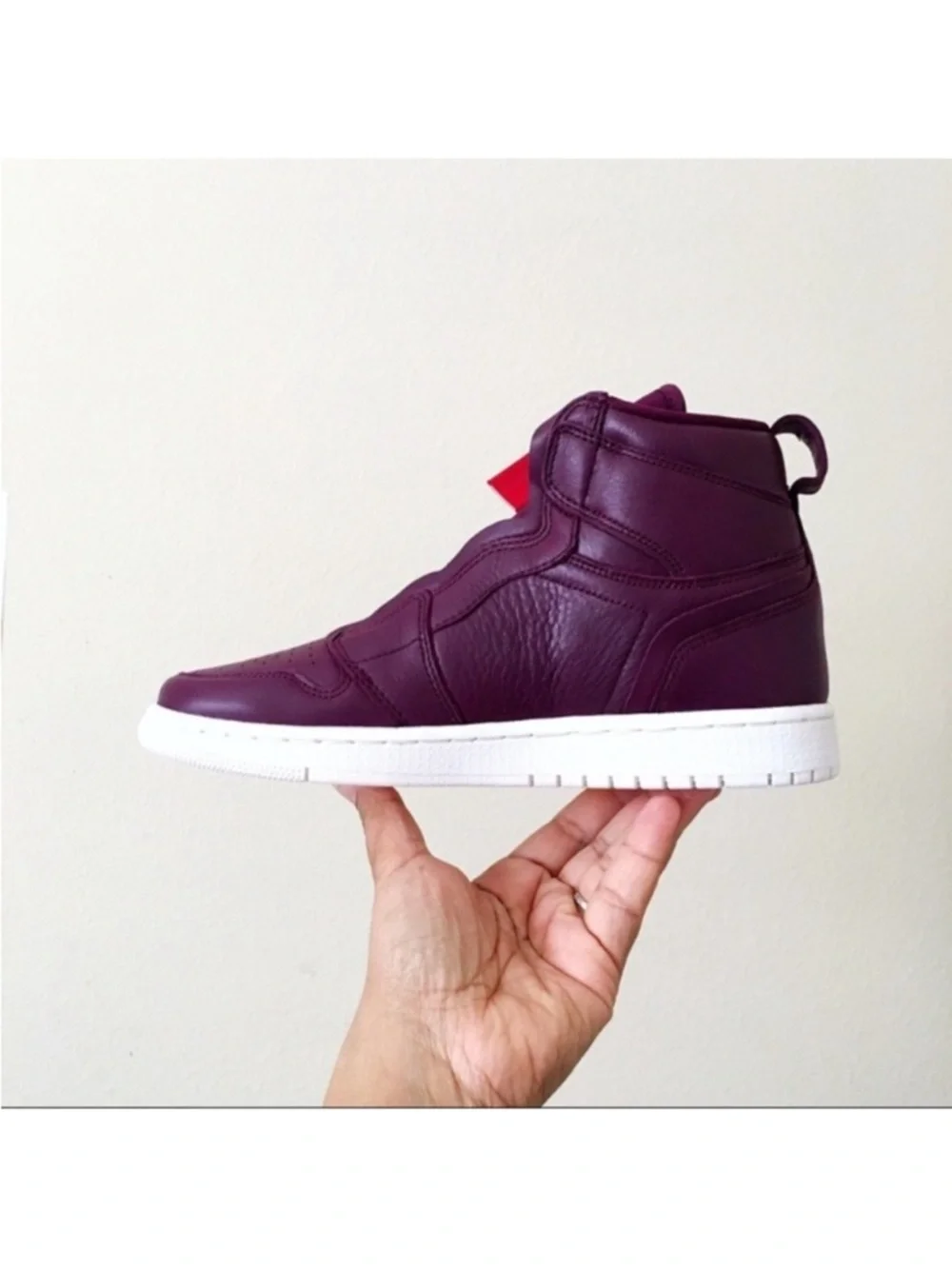 Nike Air Jordan 1 High Zip Premium High Top Burgundy Women’s Sneakers Size 6
